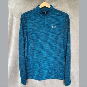 🎉Under Armour Fitted Quarter-Zip, Size Men's Medium, Teal